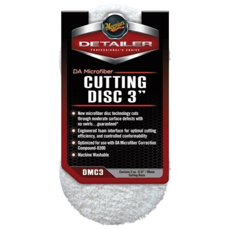 MEGUIARS WAX Cuts Through Moderate Surface Defects Without Swirls Microfiber 3 Diameter Set Of 2 DMC3